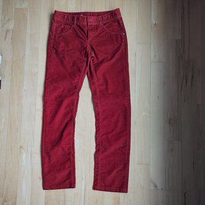 Athleta Red Orange Corduroy Pants